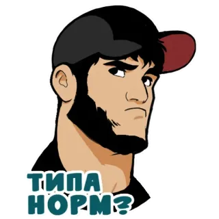 😕 ТИПА НОРМ? uomo, barba, cappello, domanda, espressione, adesivo whatsapp sticker