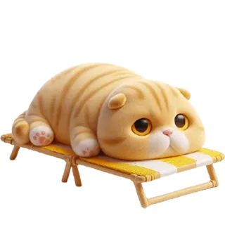🏖 mèo, thú cưng, động vật, bãi biển, thư giãn, mùa hè, dễ thương telegram sticker
