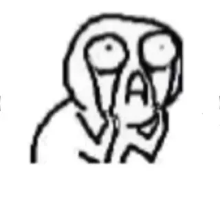 😫 meme, llorando, angustiado, internet, expresión, boceto whatsapp sticker