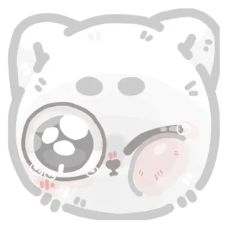 😿 кот, каваий, милый, животное, питомец, наклейка whatsapp sticker