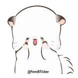 😛 @FarsiSticker binatang, lucu, putih, kucing, kawaii telegram sticker