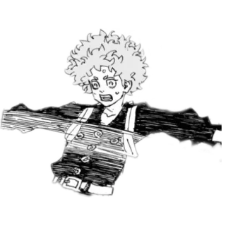 😳 Anime, Personaggio, Capelli ricci, Manga whatsapp sticker