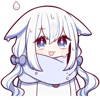 😪 Аниме, Милый, Наклейка, Каваий, Чиби telegram sticker