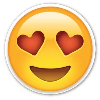 😍 emoji, love, heart, face, sticker telegram sticker