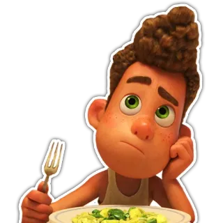 😕 Luca Luca, Disney, Pixar, Cartoon, Animationsfilm, Italien, Essen telegram sticker