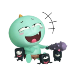 😂 Desenho animado, Monstro, Bonito, Personagem, Fantasia telegram sticker