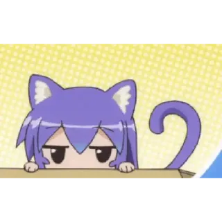 😼 anime, gato, dibujos animados, lindo telegram sticker