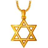 🎁 Étoile de David, Juif, Religion, Collier, Or whatsapp sticker