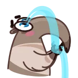 😭 płacz, smutny, łzy, mem, emocje, uczucie, kreskówka telegram sticker