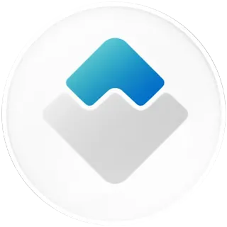 ⚪ logo, wave, blue, white, symbol telegram sticker