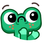 👏 rana, cartoni animati, carino, emoji, adesivo whatsapp sticker