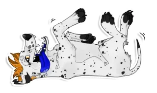 🐾 собака, животное, далматинец, милый, игривый, пушистый, пятнистый telegram sticker