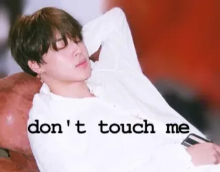😌 don't touch me jimin, kpop, não me toque, pessoa, citação whatsapp sticker
