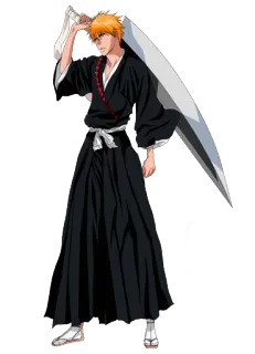 😏 Ichigo Kurosaki Bleach ичиго, Блич, Аниме, Манга, меч, персонаж, синигами telegram sticker