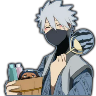 😊 Kakashi Naruto 카카시, 나루토, 애니메이션, 만화, 팬아트 telegram sticker