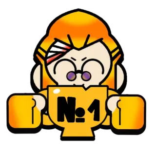 🏆 No. 1 number one, trophy, character telegram sticker