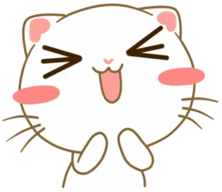 😝 chat, joyeux, mignon, animal, autocollant, dessin animé telegram sticker