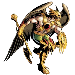 ☺️ Hawkman Superheld, DC Comics, Flügel, Waffe, Falke whatsapp sticker