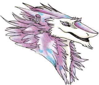 🙂 dragon, fantasy, creature, purple, art, monster, illustration telegram sticker