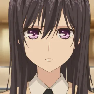 😑 anime, girl, portrait, female, cartoon whatsapp sticker