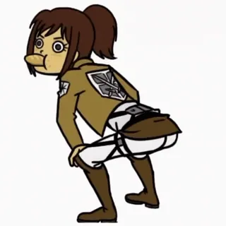 💃 Sasha Braus Attack on Titan Anime, Sasha Braus, L'Attacco dei Giganti, Cartoni animati telegram sticker