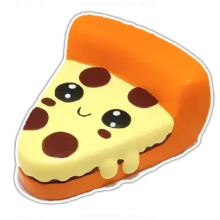 🍕 pizza, cibo, cartoni animati, kawaii, fetta, carino, animato whatsapp sticker
