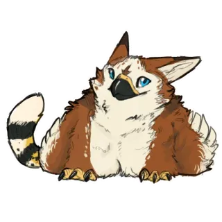 🐥 griffin, mythical creature, fantasy, animal, hybrid telegram sticker