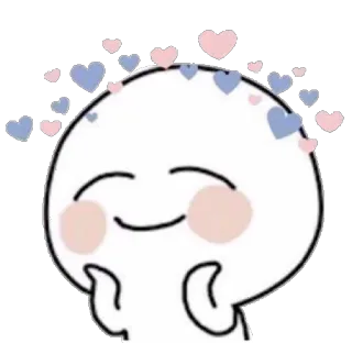 😍 cute, heart, cartoon, love, happy telegram sticker