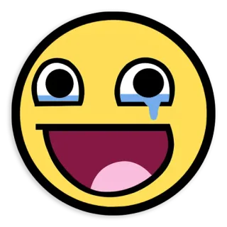 😃 Mème, Trollface, Internet, Drôle, Expression, Visage, Smiley, Humour whatsapp sticker