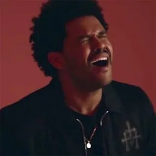 😆 The Weeknd singer, music, performer, artist, portrait telegram sticker