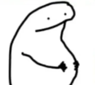 😁 florkofcows, человечек, мультфильм, мем, простой, рисунок, эскиз whatsapp sticker