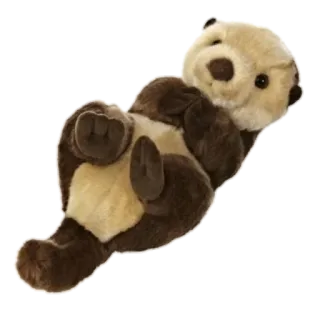 🦦 lontra, lontra marina, peluche, animale, mammifero, peluche telegram sticker