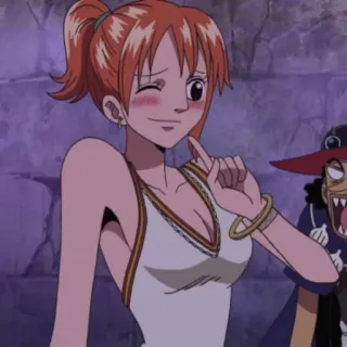 🥰 Nami One Piece 动漫, 女孩, 海盗, 海贼王, 娜美, 角色 telegram sticker