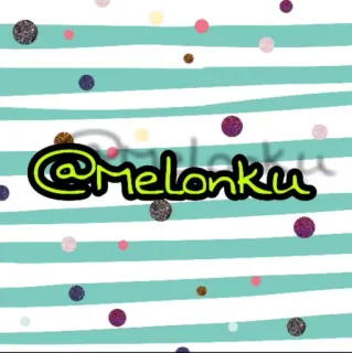 😍 @melonku nome de usuário, mídia social, melonku, adesivo telegram sticker