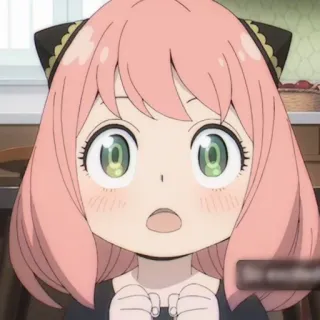 🍄 Anya Forger Spy x Family Anime, Kreskówka, Spy x Family, Anya Forger, różowe włosy, słodkie, kawaii telegram sticker