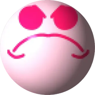 🤩 Gesicht, traurig, rosa, Emoji, Figur telegram sticker