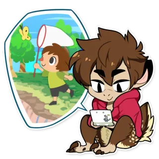 Dino the Deernosaur whatsapp stickers