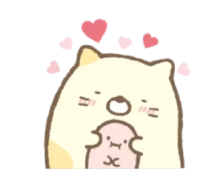 ❤ gatto, cuori, carino, kawaii, amore, adesivo, cartone animato whatsapp sticker