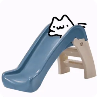 😈 cat, slide, play, cartoon, cute, fun telegram sticker