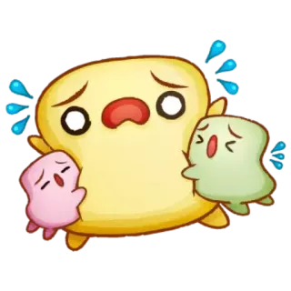 👪 piangere, triste, cartoni animati, kawaii, emozioni whatsapp sticker