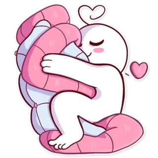 😴 abrazo, amor, lindo, ternura, kawaii, amistad, relación whatsapp sticker
