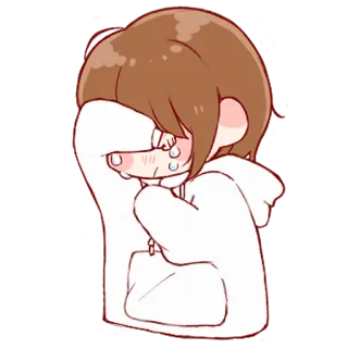 💞 アニメ, 悲しい, 泣く, 可愛い, エモい whatsapp sticker