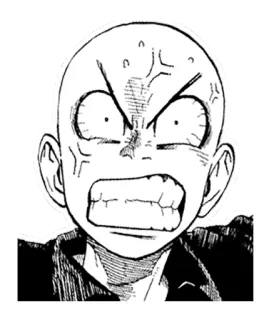 😡 anime, manga, angry, expression, cartoon telegram sticker