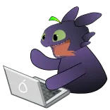 😉 Computer, Mostro, Cartone animato, Internet, Digitale telegram sticker