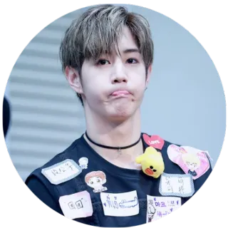 😏 Mark! pessoa, homem, gargantilha, pato, K-pop, asiático telegram sticker