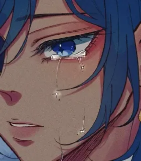 😢 Kaeya Genshin Impact Anime, Pleurs, Triste, Kaeya, Genshin Impact, Fan art whatsapp sticker