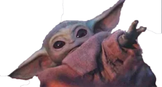 🤗 Baby Yoda Baby Yoda, Grogu, Star Wars, Beleidigende Geste telegram sticker