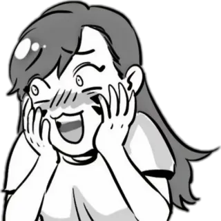 😍 Kartun, Semangat, Senang, Wanita, Terkejut telegram sticker