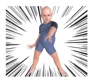😎 baby, infant, child, creepy, pose whatsapp sticker