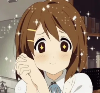 🎸 アニメ, 漫画, 女の子, キラキラ, 幸せ, かわいい whatsapp sticker